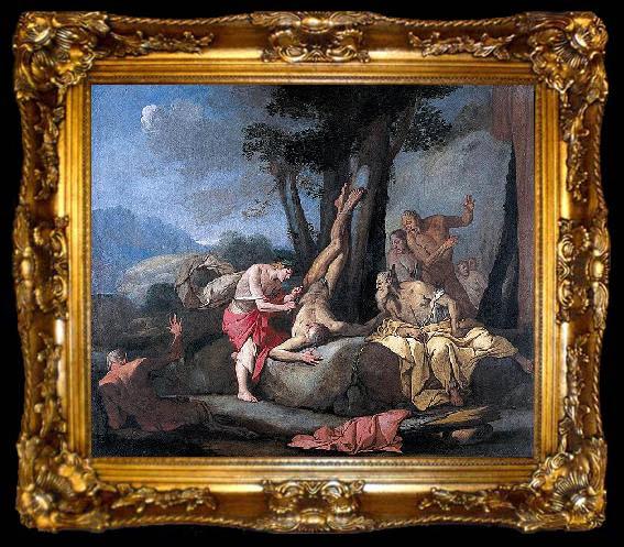 framed  Giulio Carpioni Apollo and Marsyas, ta009-2